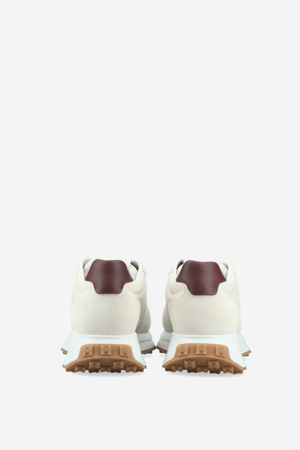 H641 H patch suede sneakers