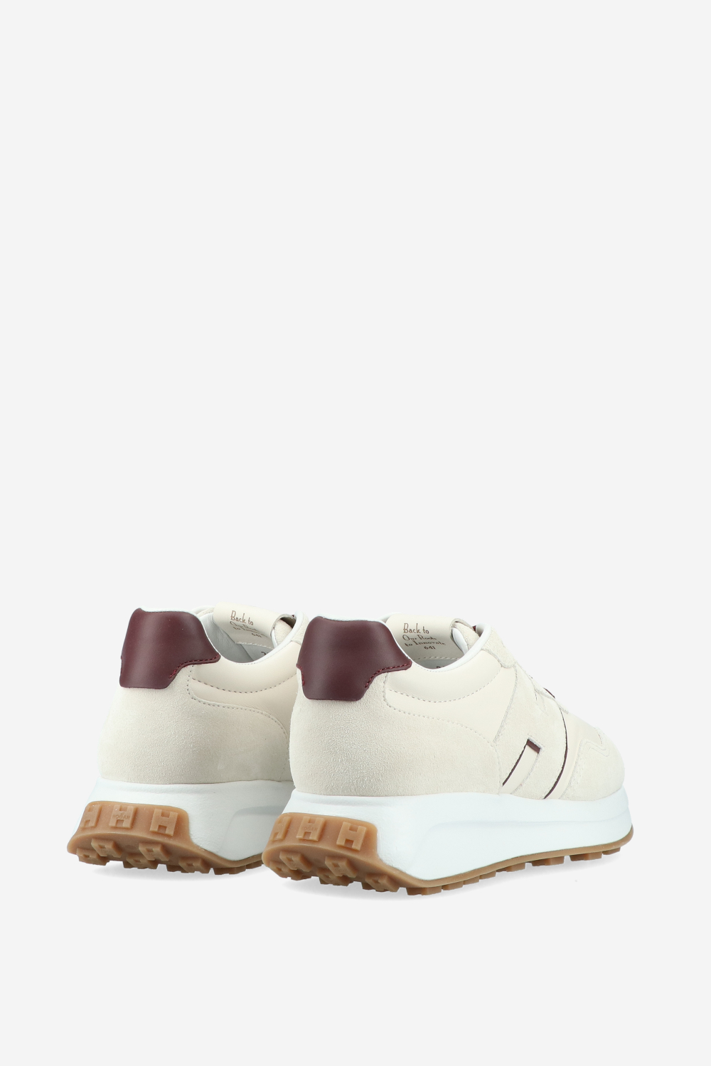 H641 H patch suede sneakers