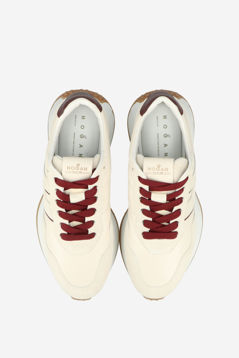 H641 H patch suede sneakers