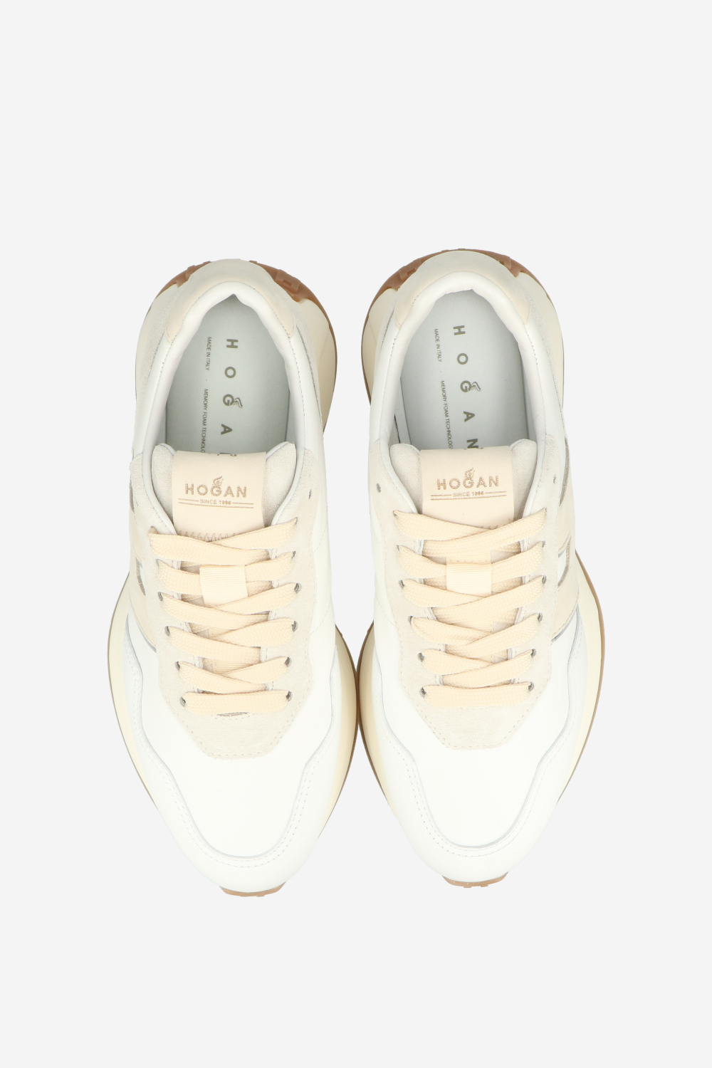 H641 h-patch leather sneakers