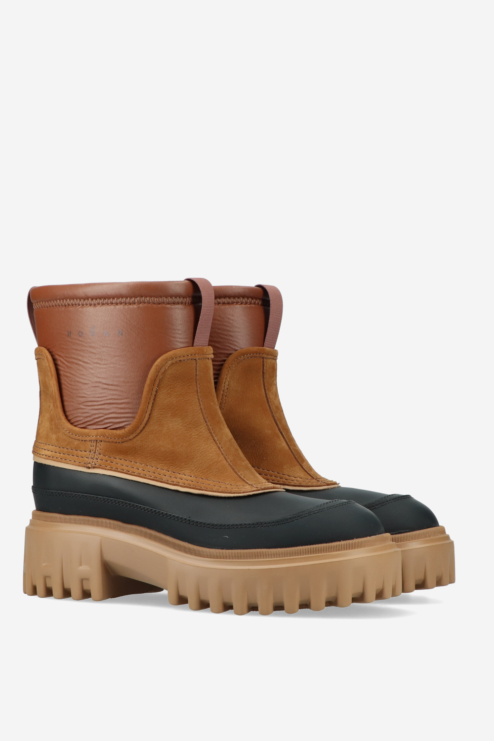 H700 leather platform boots