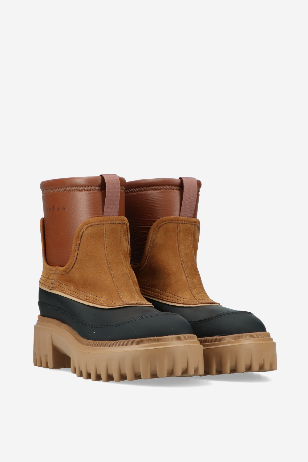 H700 leather platform boots