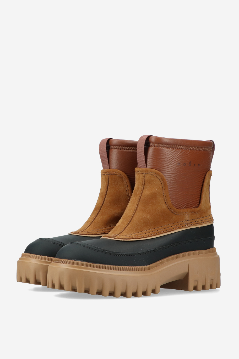 H700 leather platform boots