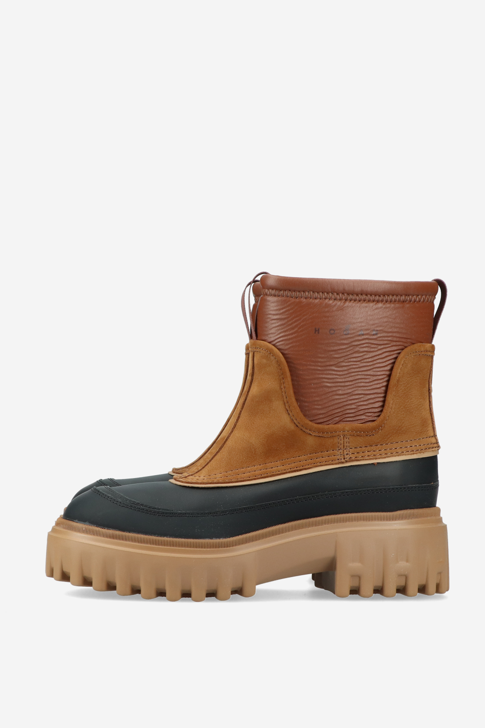 H700 leather platform boots