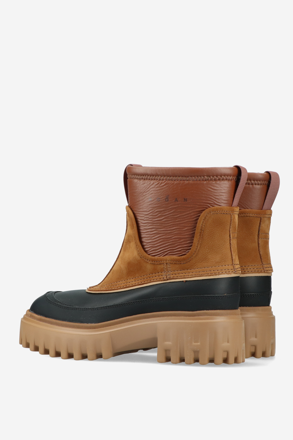 H700 leather platform boots