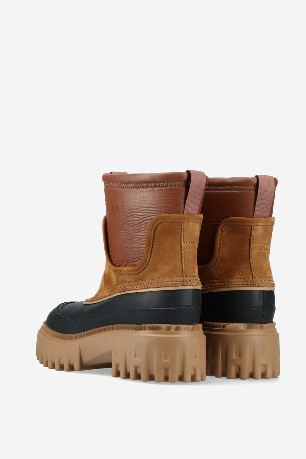 H700 leather platform boots