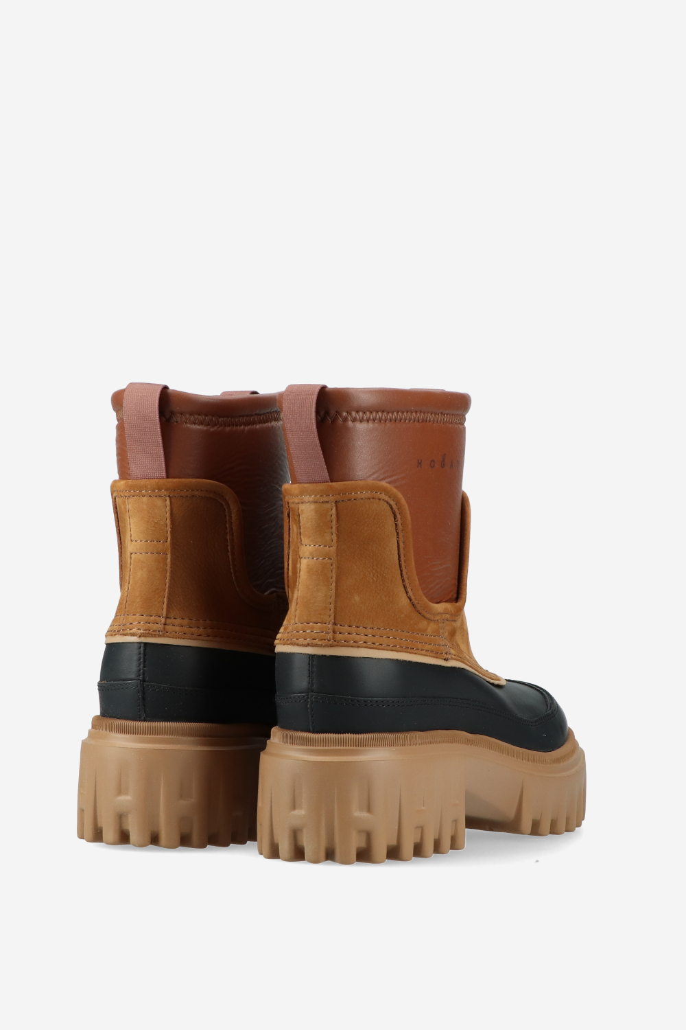 H700 leather platform boots