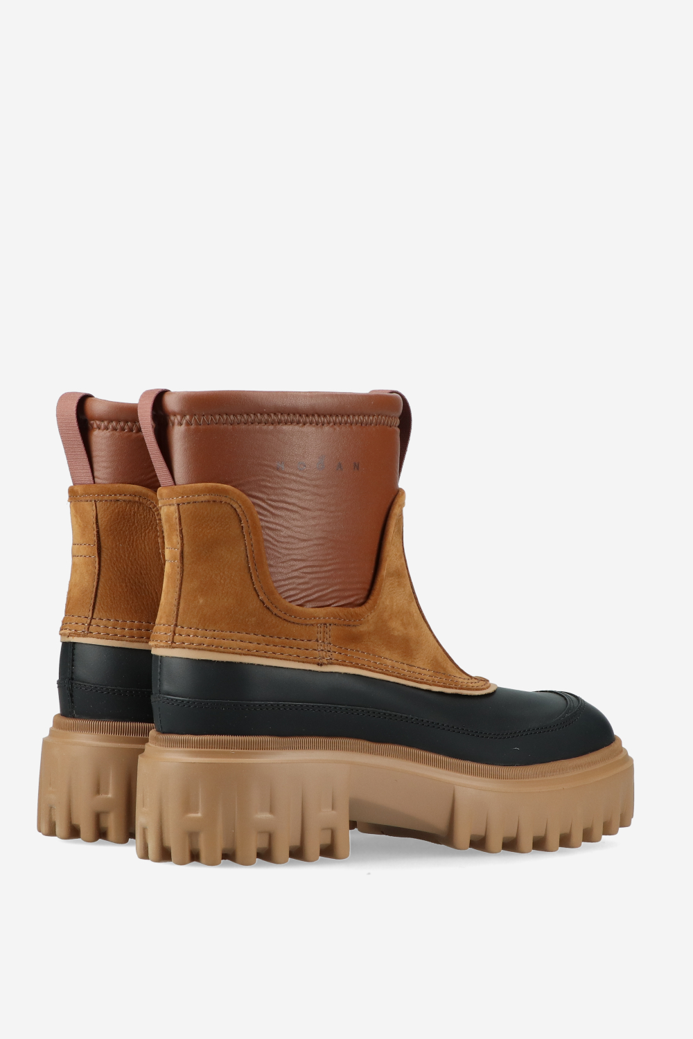 H700 leather platform boots