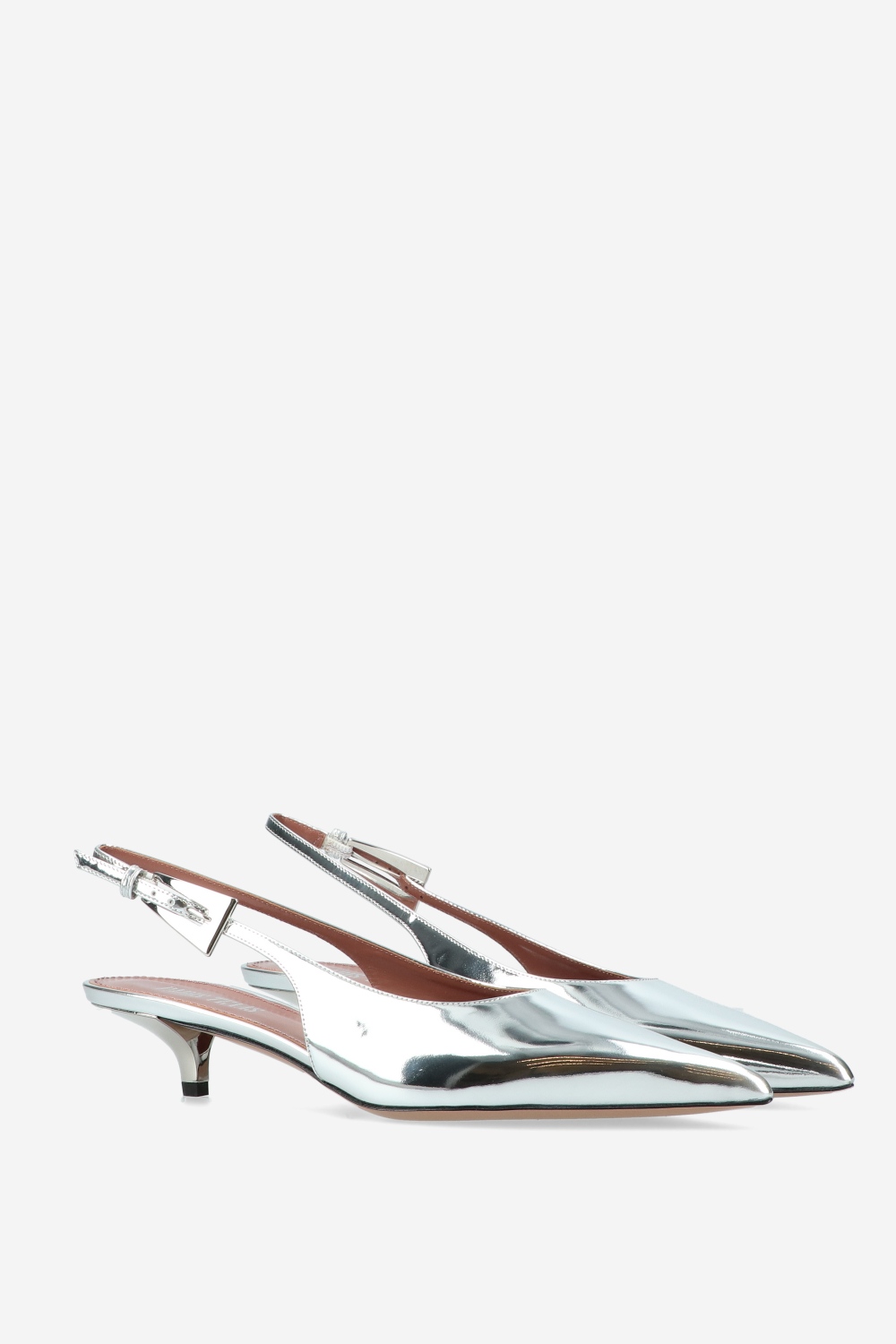 Jessica mirror leather slingbacks