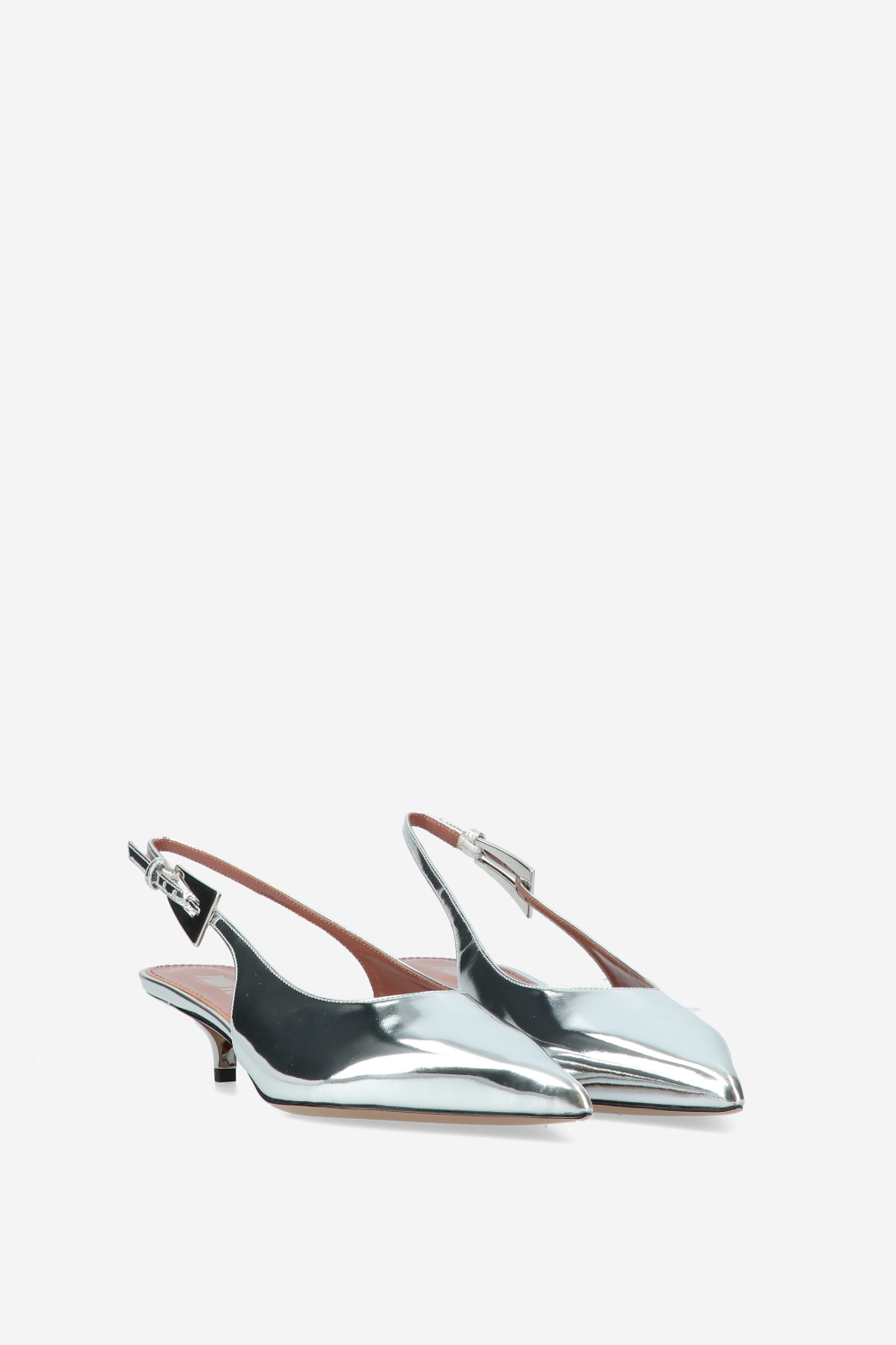 Jessica mirror leather slingbacks