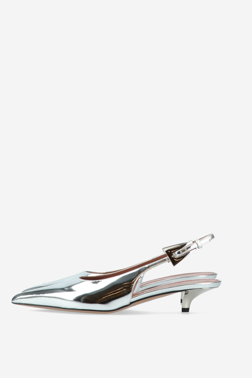 Jessica mirror leather slingbacks