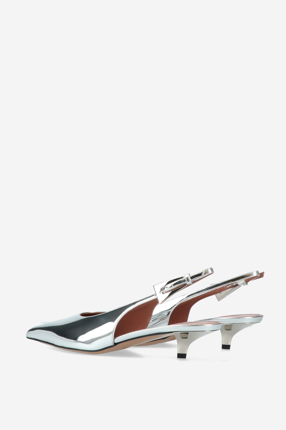 Jessica mirror leather slingbacks