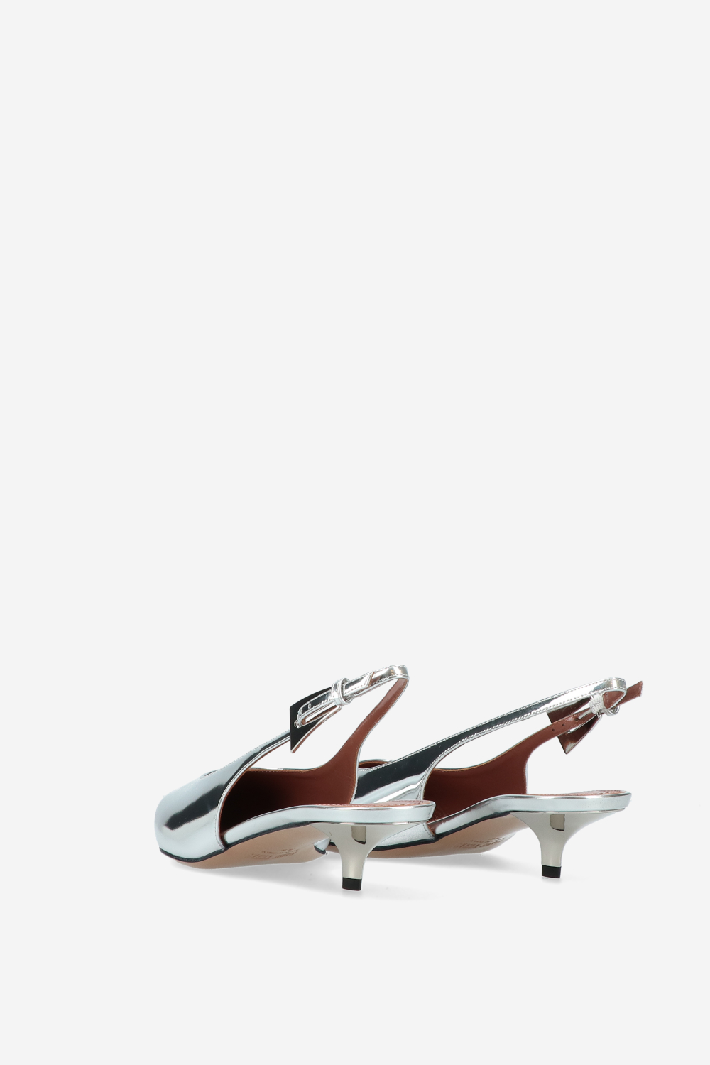 Jessica mirror leather slingbacks