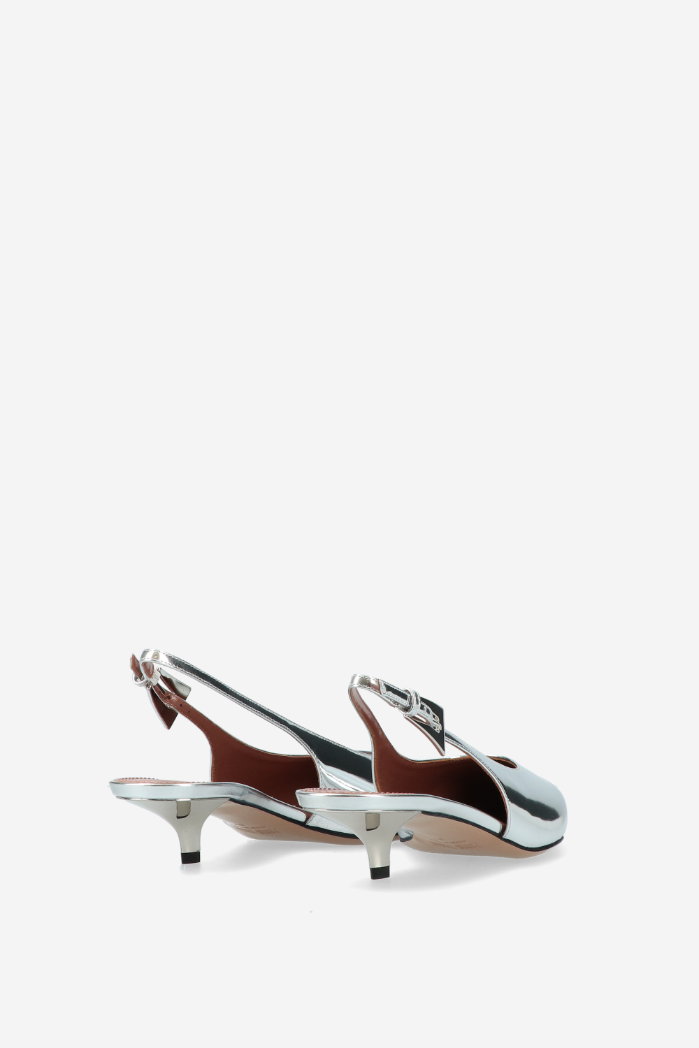 Jessica mirror leather slingbacks