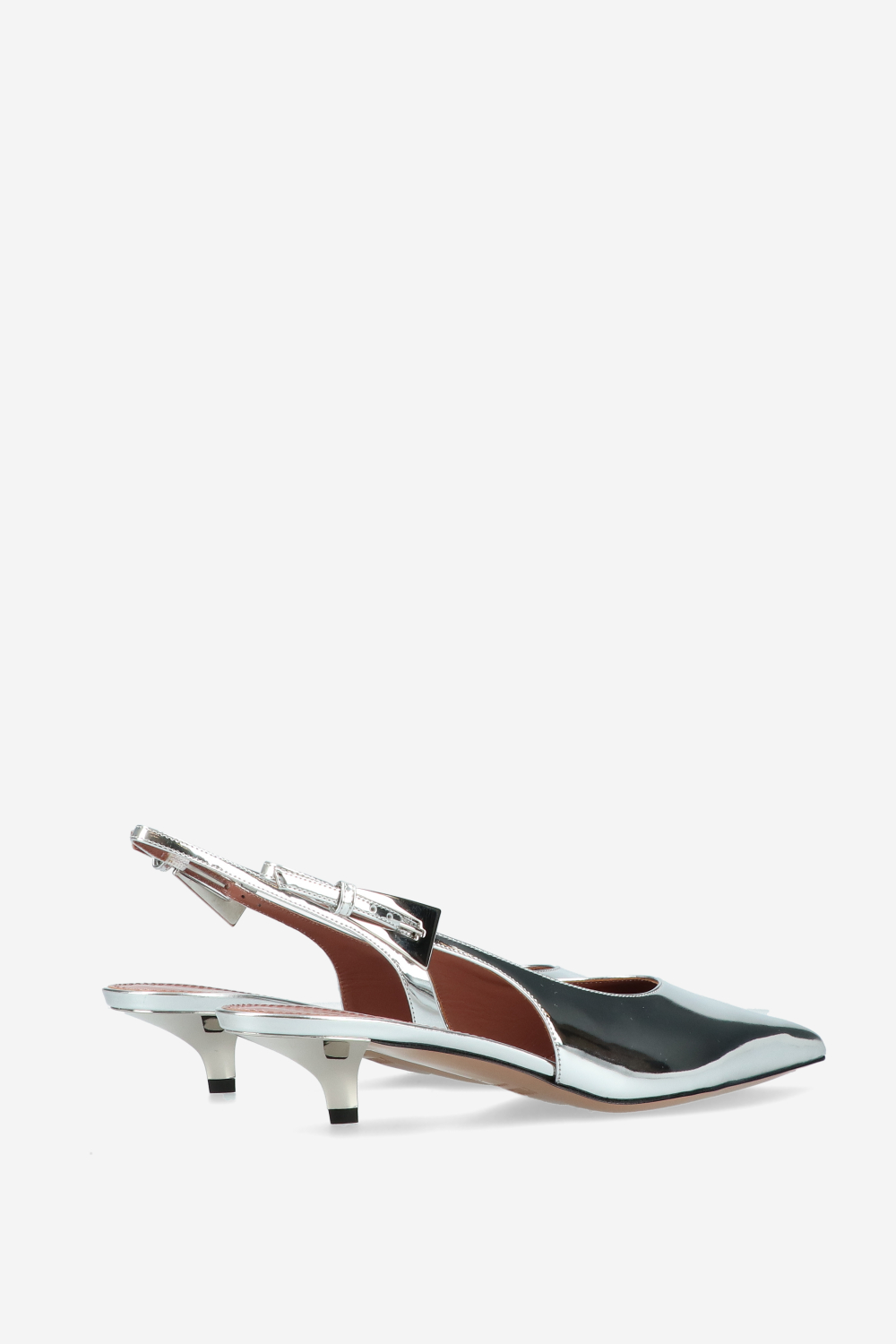 Jessica mirror leather slingbacks