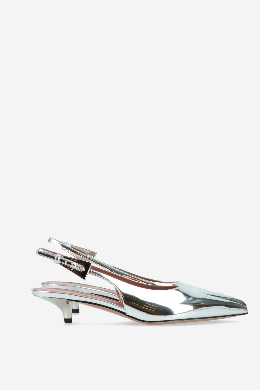 Jessica mirror leather slingbacks