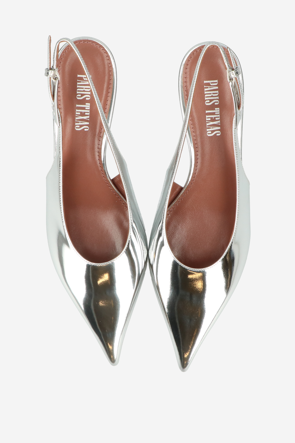 Jessica mirror leather slingbacks