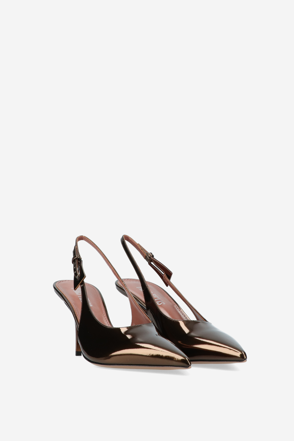 Jessica mirror leather slingbacks