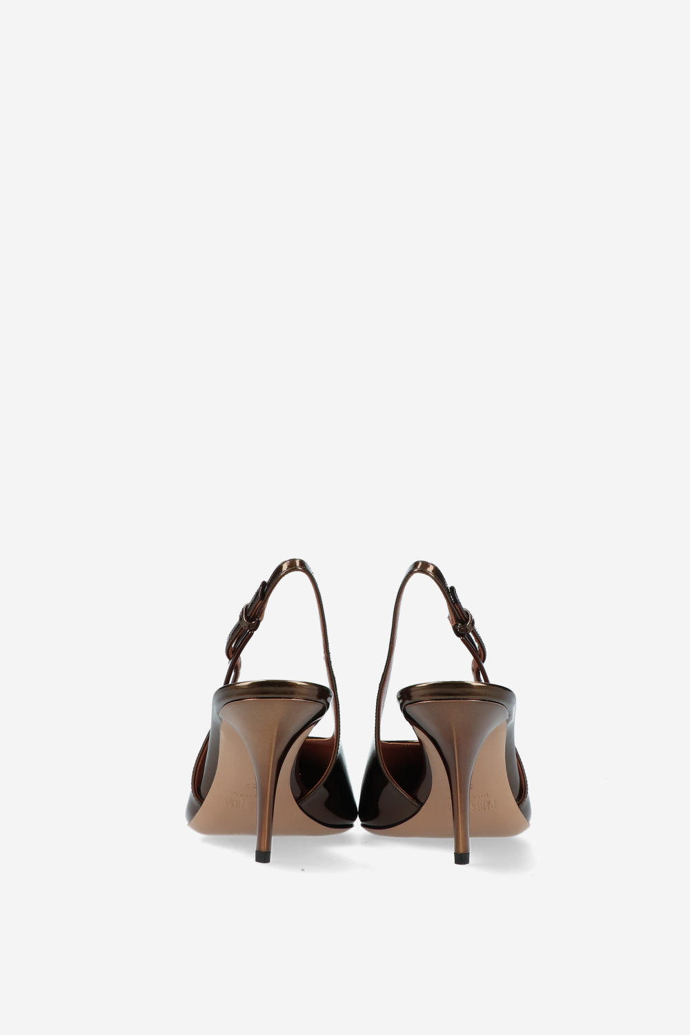 Jessica mirror leather slingbacks