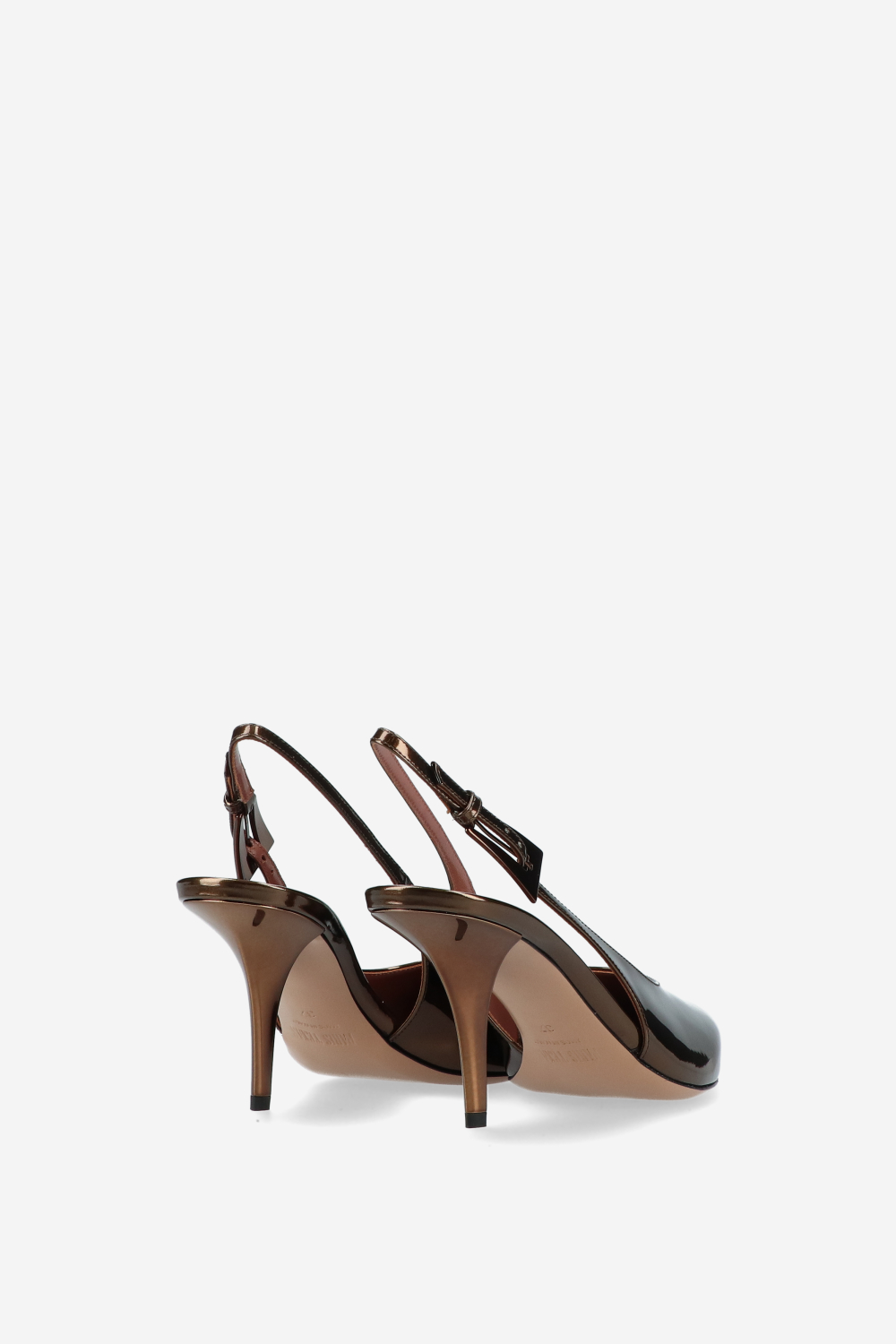 Jessica mirror leather slingbacks