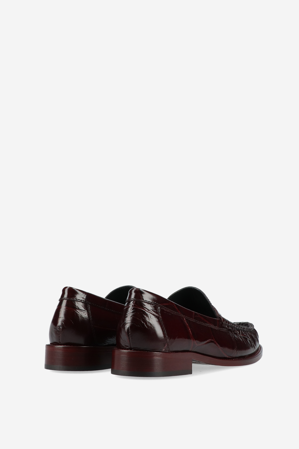 Dylan croco embossed loafers