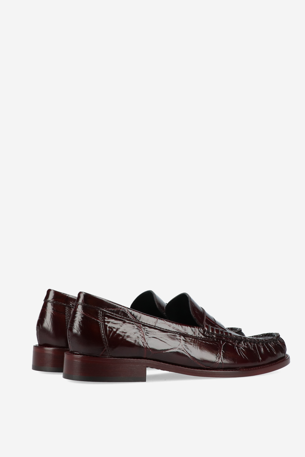 Dylan croco embossed loafers