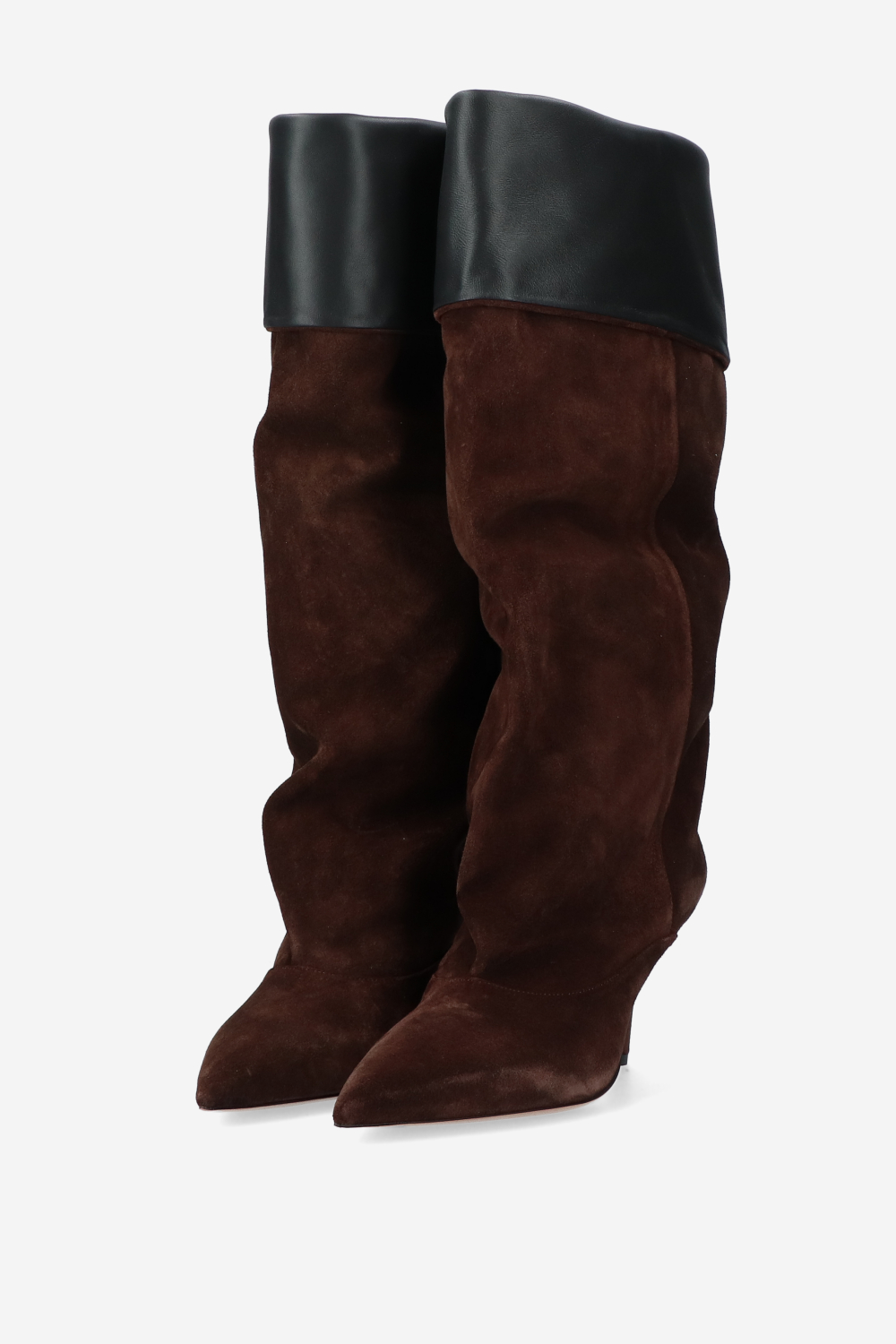 Ines reverse suede midcalf boots