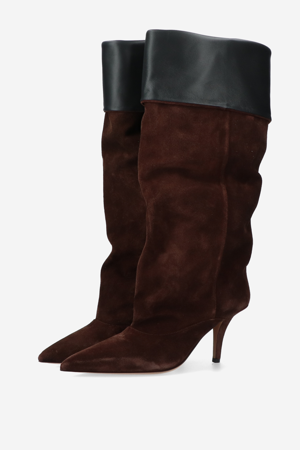 Ines reverse suede midcalf boots