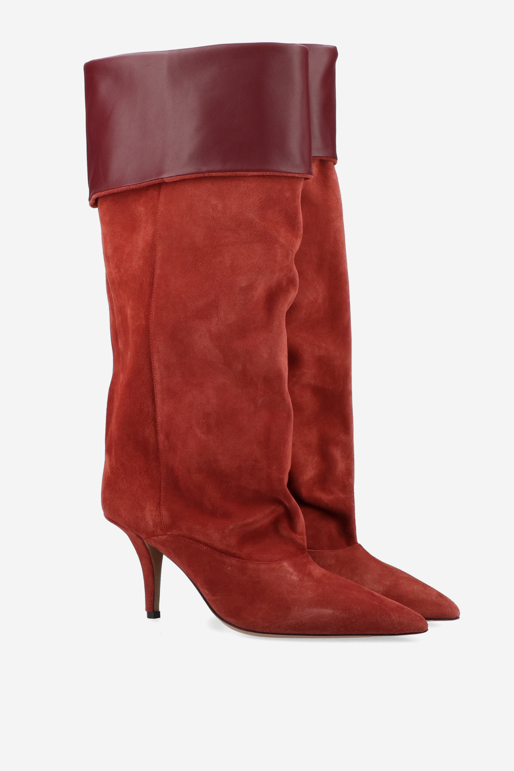 Ines reverse suede midcalf boots