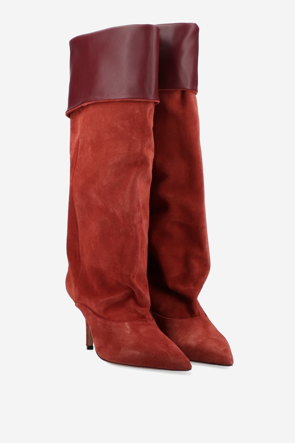 Ines reverse suede midcalf boots