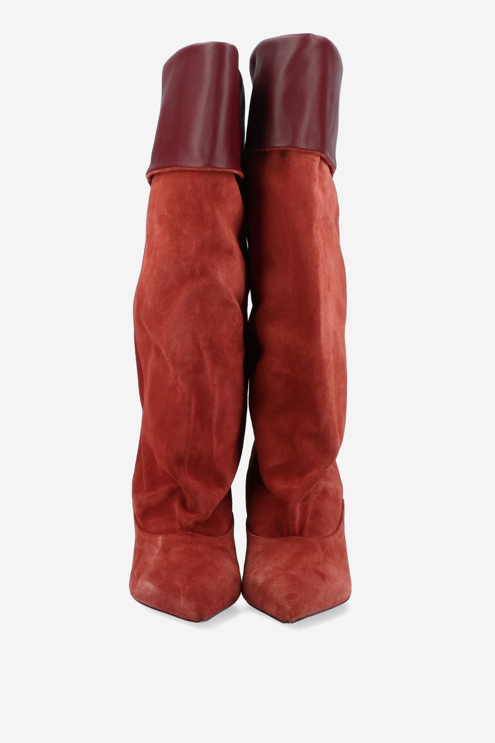 Ines reverse suede midcalf boots