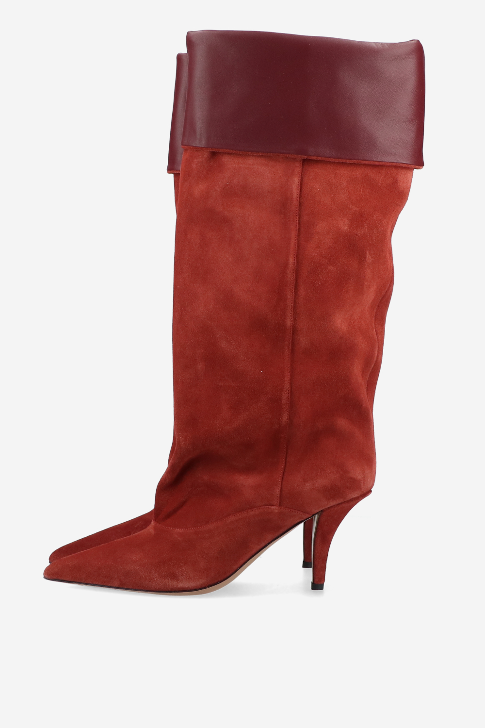 Ines reverse suede midcalf boots