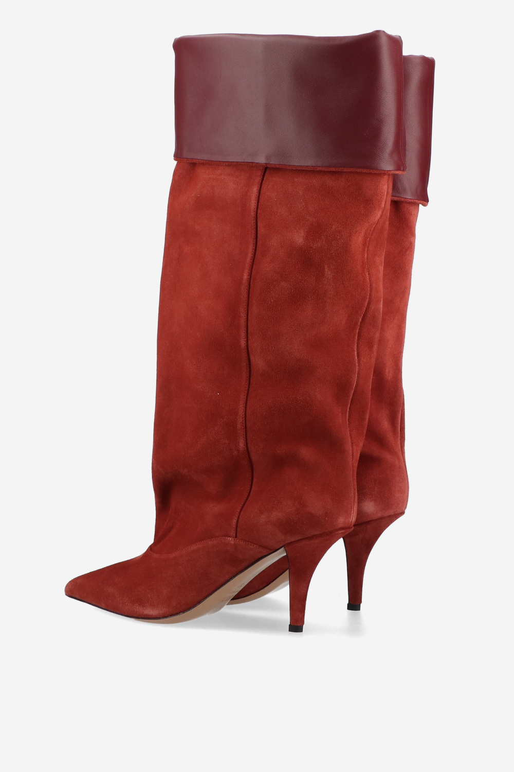 Ines reverse suede midcalf boots