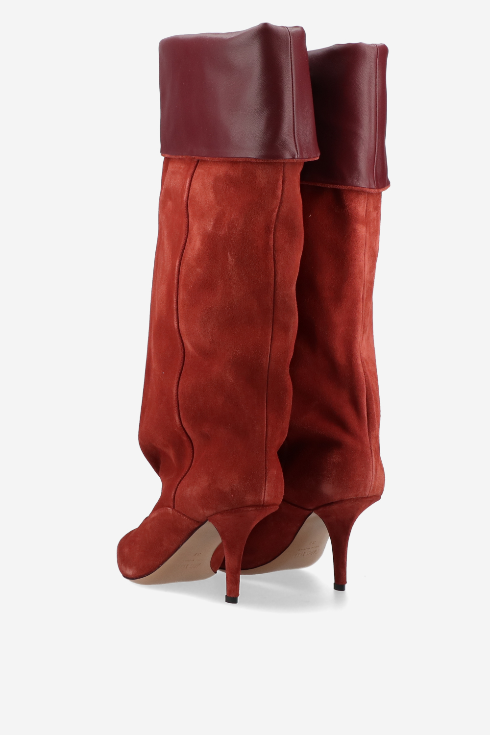 Ines reverse suede midcalf boots