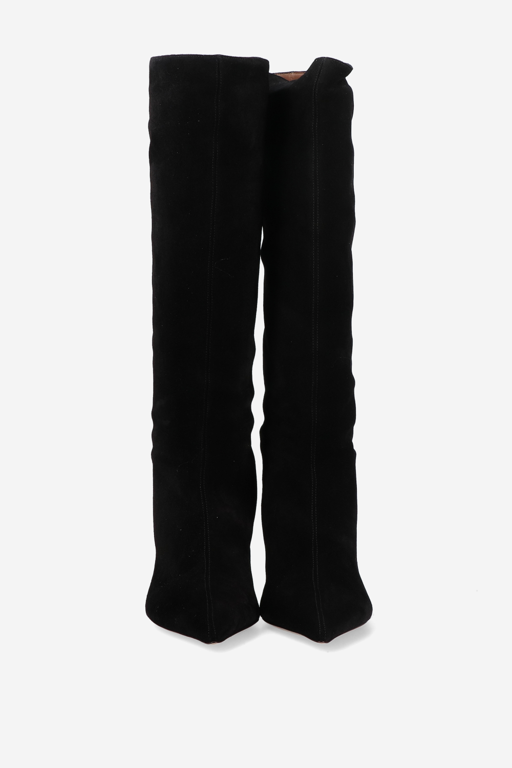 Nina suede printed lizard boots