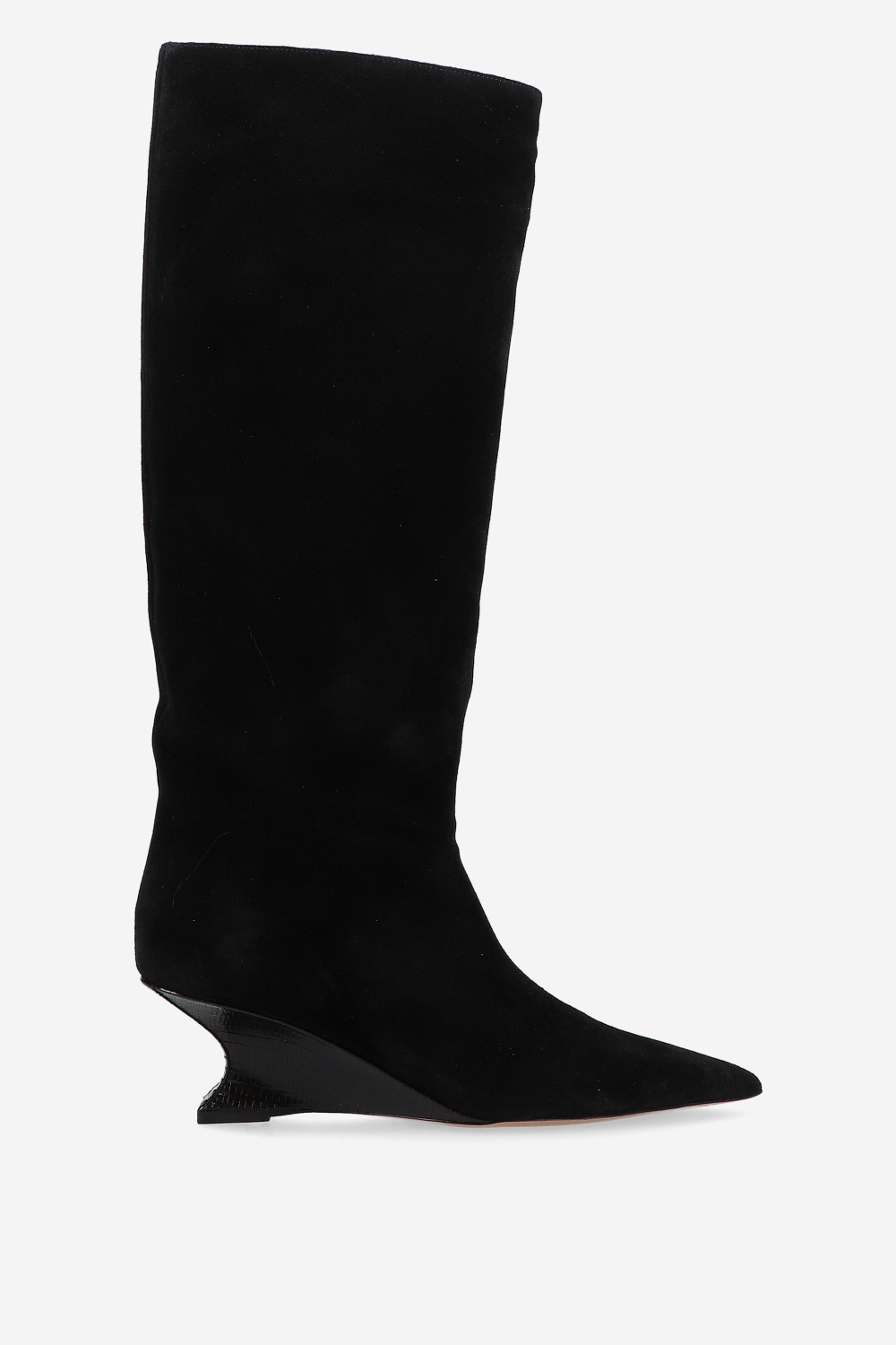Paris Texas - Nina suede printed lizard boots