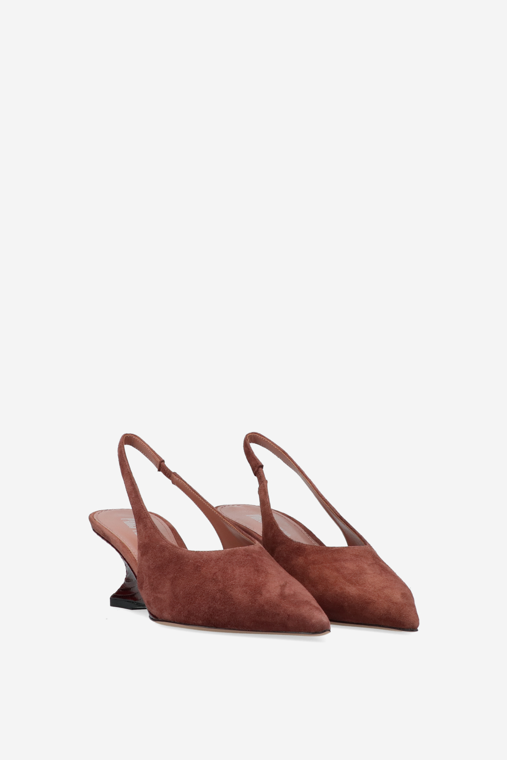 Nina suede printed lizard slingbacks