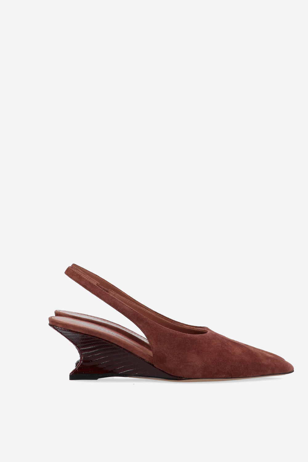 Nina suede printed lizard slingbacks