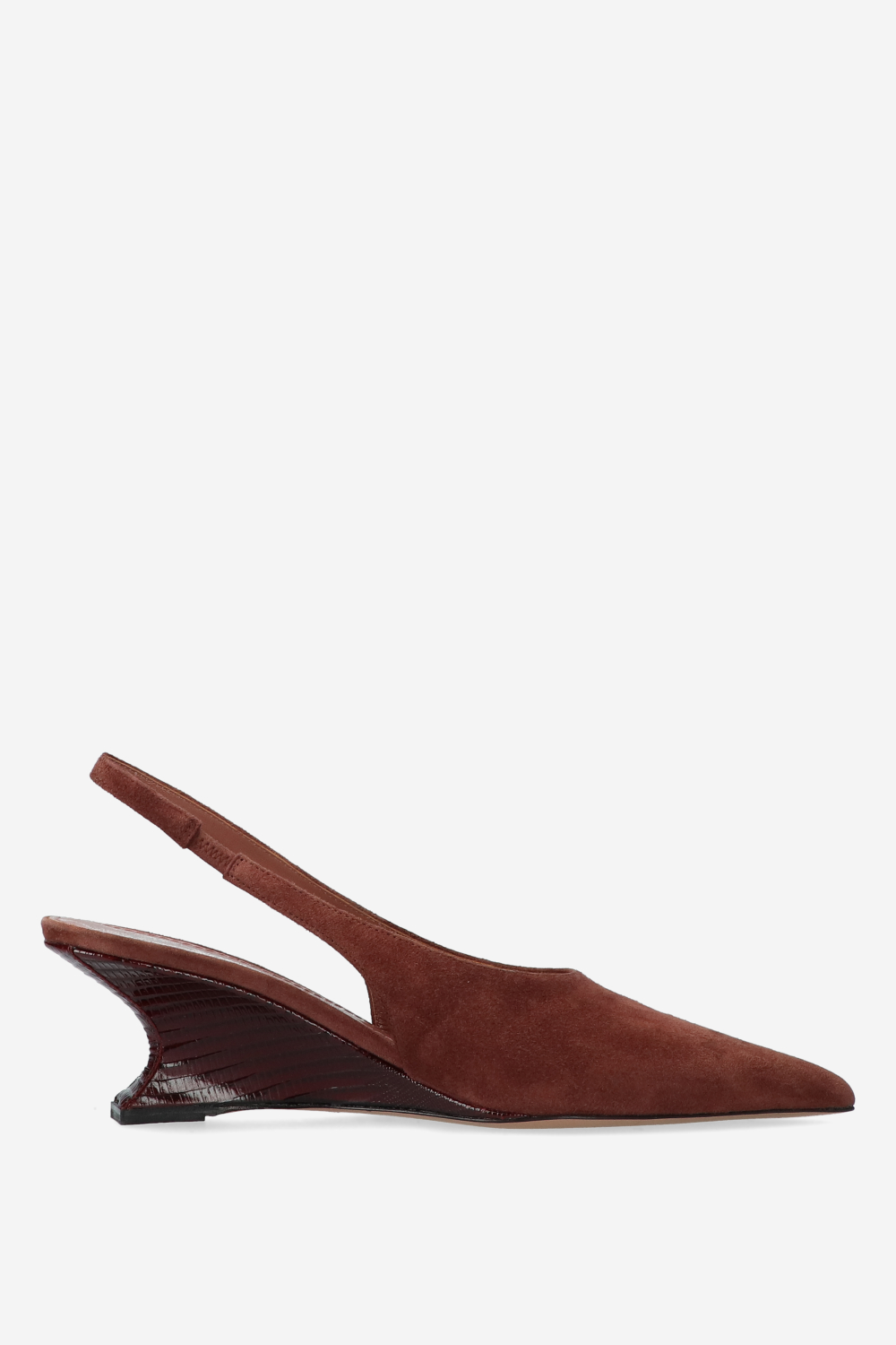 Paris Texas - Nina suede printed lizard slingbacks