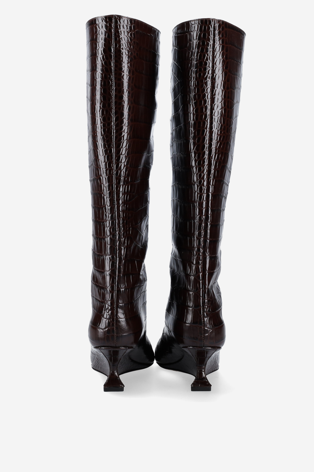 Nina croco leather boots