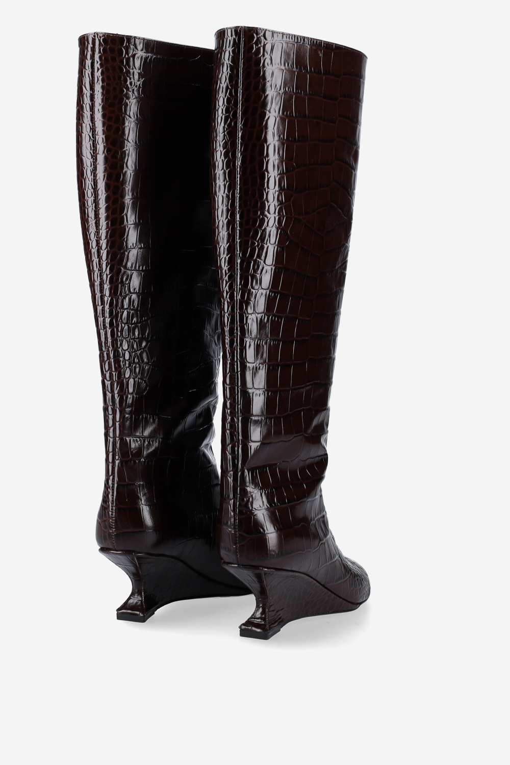 Nina croco leather boots