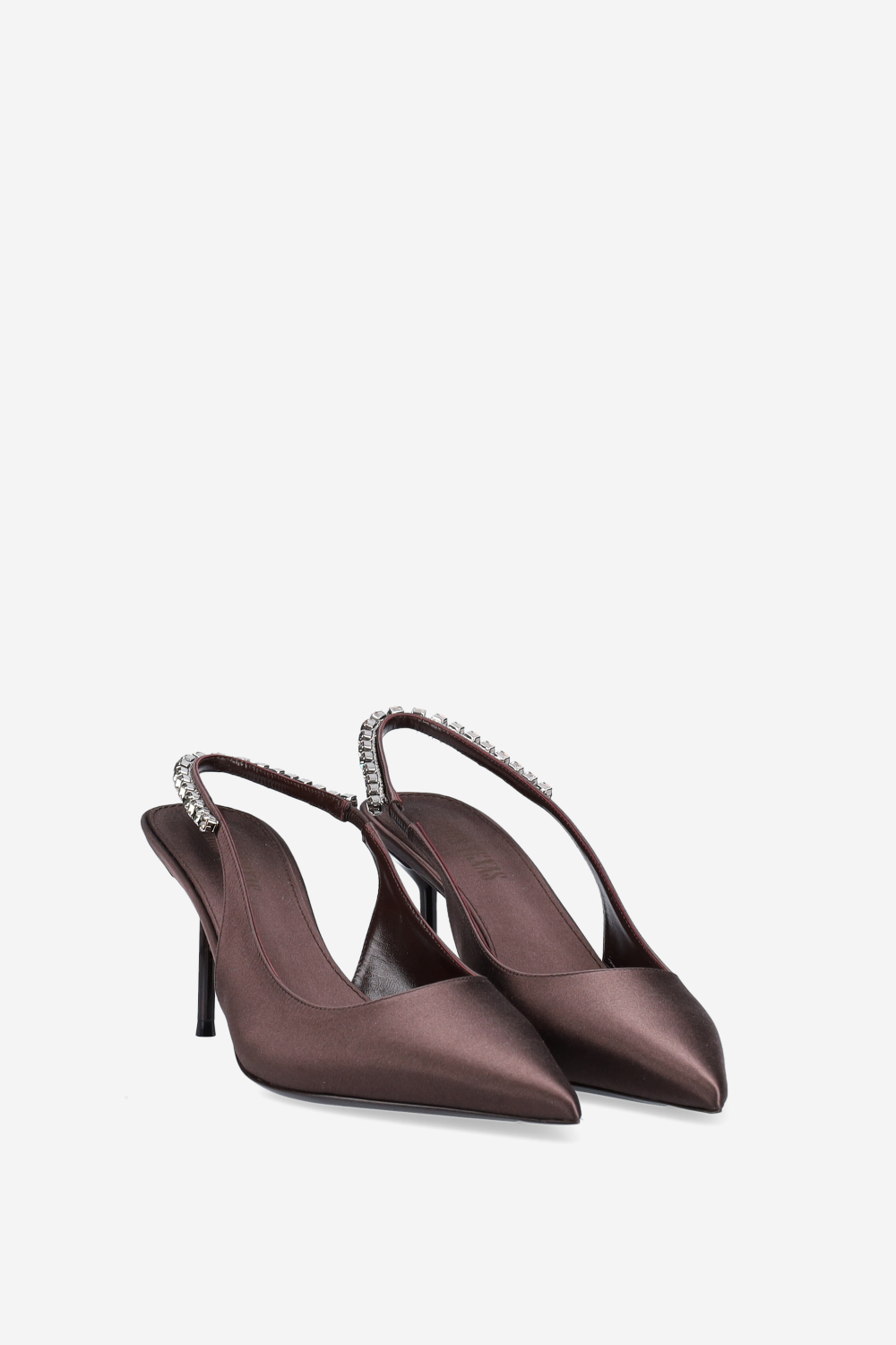 Lidia diamond satin slingbacks