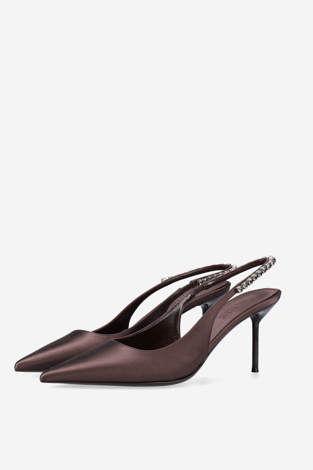 Lidia diamond satin slingbacks
