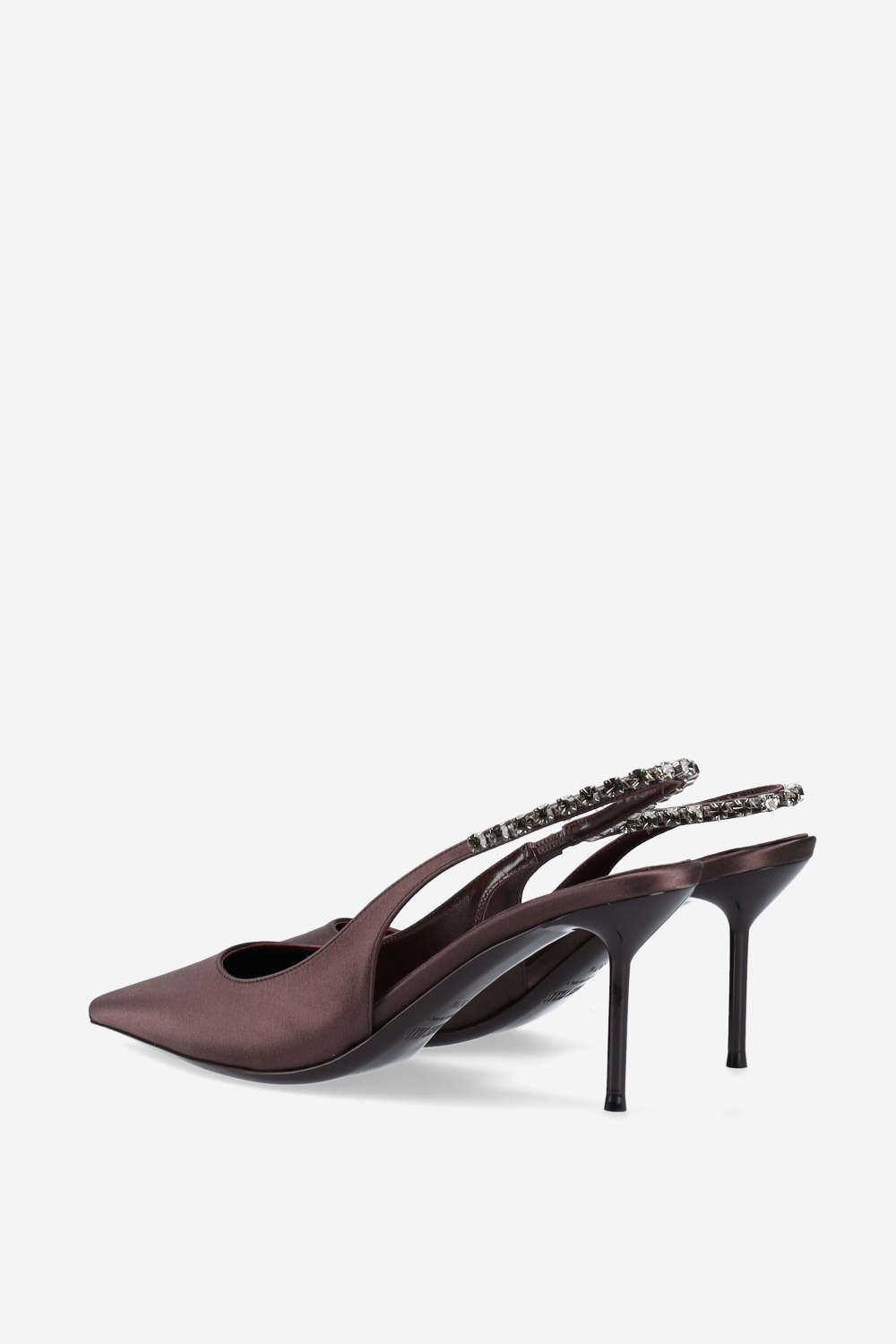 Lidia diamond satin slingbacks