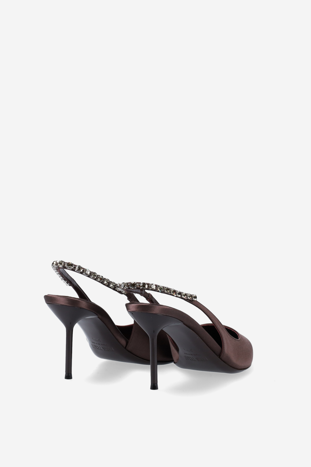 Lidia diamond satin slingbacks