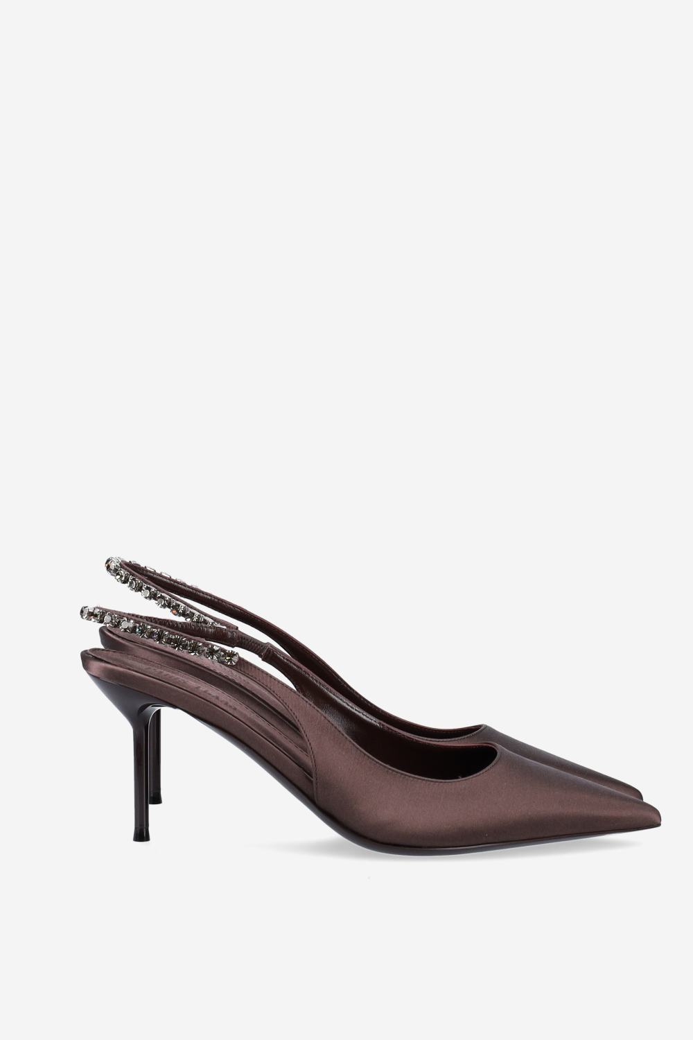 Lidia diamond satin slingbacks