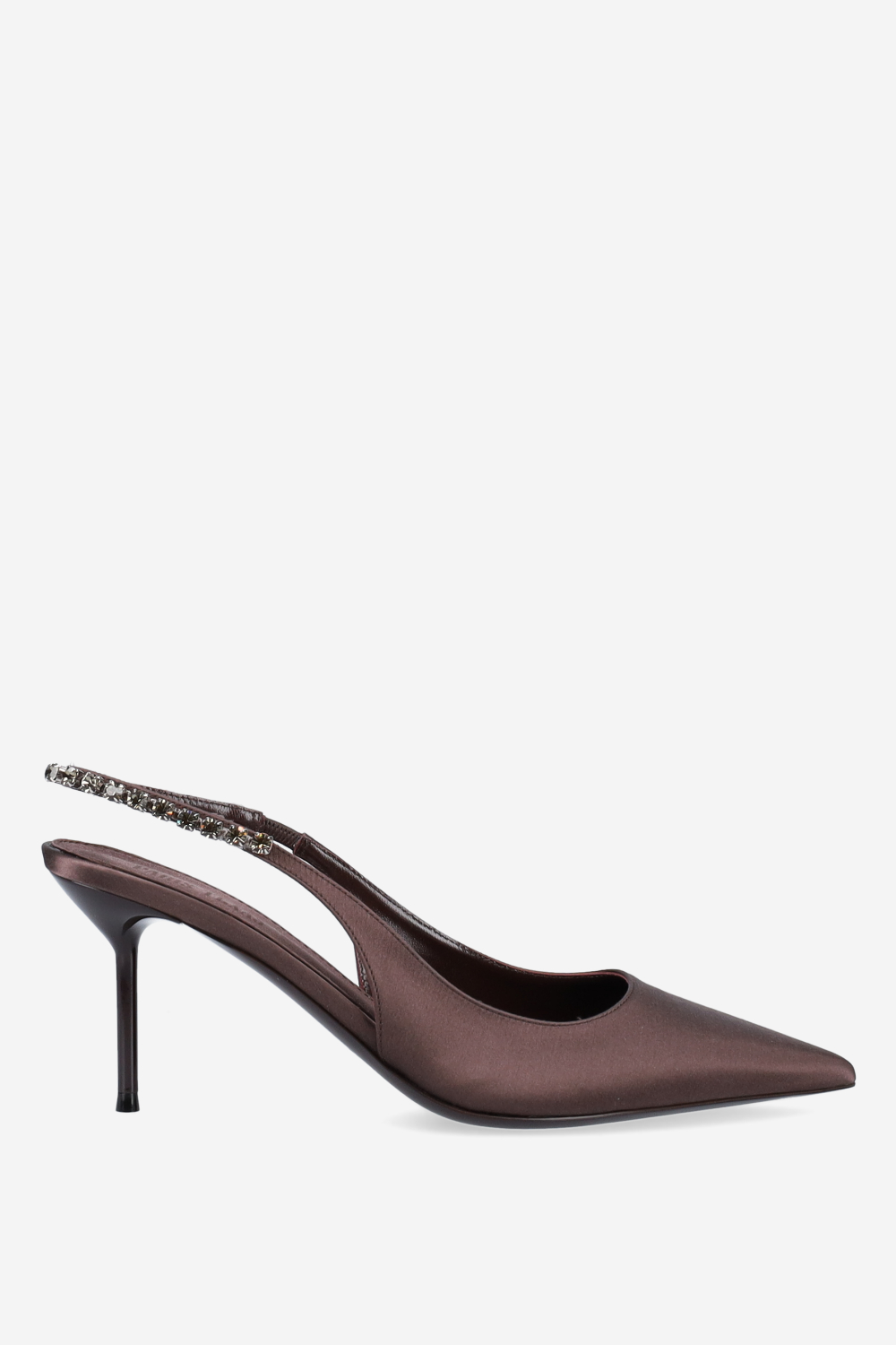 Paris Texas - Lidia diamond satin slingbacks