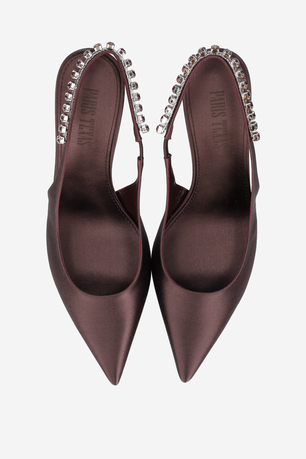 Lidia diamond satin slingbacks
