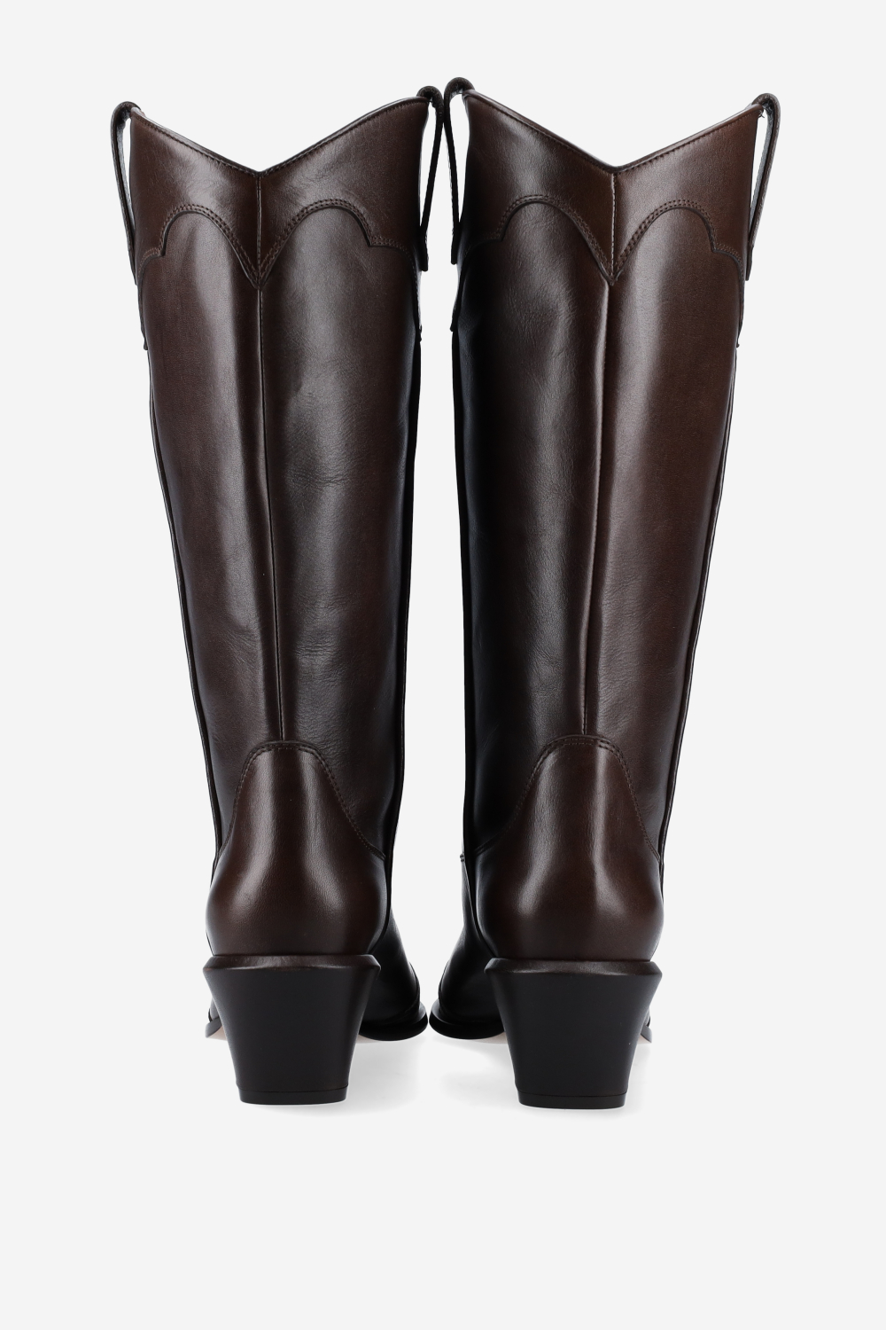 Bettina western leather heeled boots