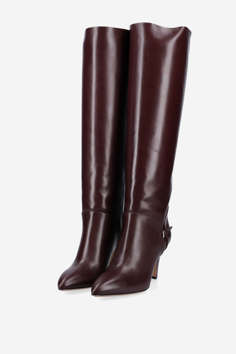 Elsa leather mini buckle boots